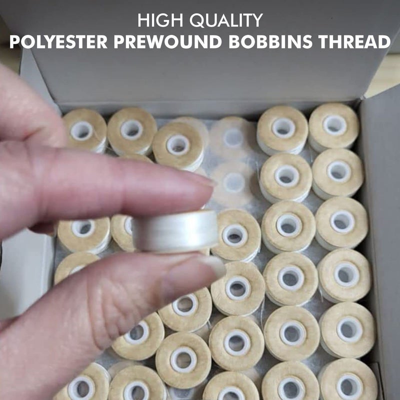 Superpunch Superb Pre-Wound Bobbins White Style L (Small) Polyester Pre-Wound Bobbins Thread, Box of 144 - Image 5